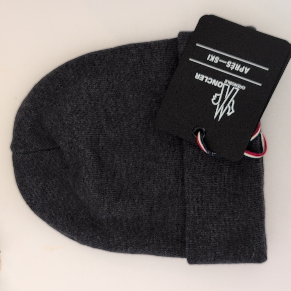 Moncler Charcoal Gray Beanie - Picture 2 of 5